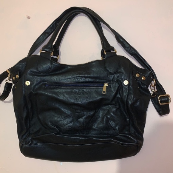 JustFab Bags Black Leather Purse Poshmark